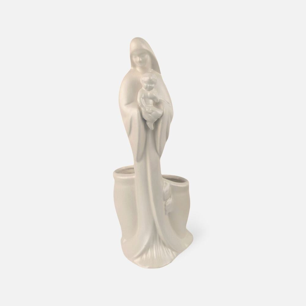 1950s Haeger Ceramic Mid Century Mary and Child Planter